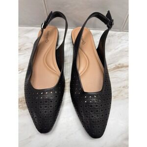 Baretraps‎ Flat Riva Women's 9M Black Slingback Flat  Shoes